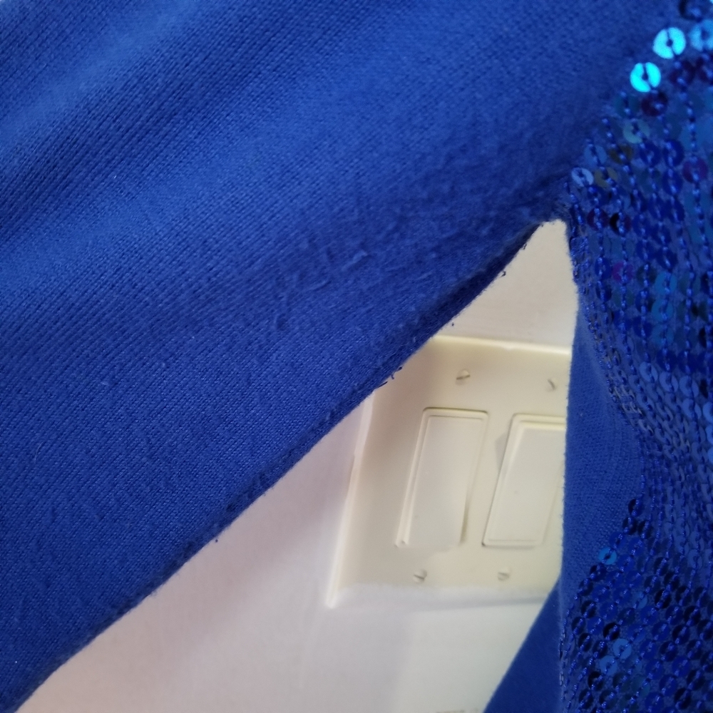 COPY - QUACKER FACTORY Cardigan Royal Blue Sequin Sweater SIZE XS. - Picture 13 of 15